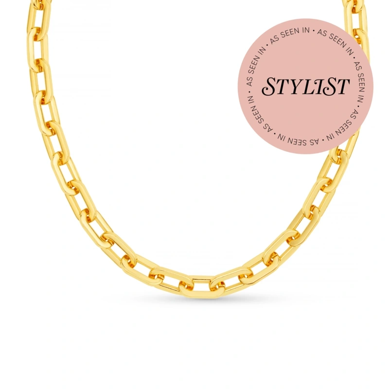 Chunky Large Link Chain Necklace – Gold