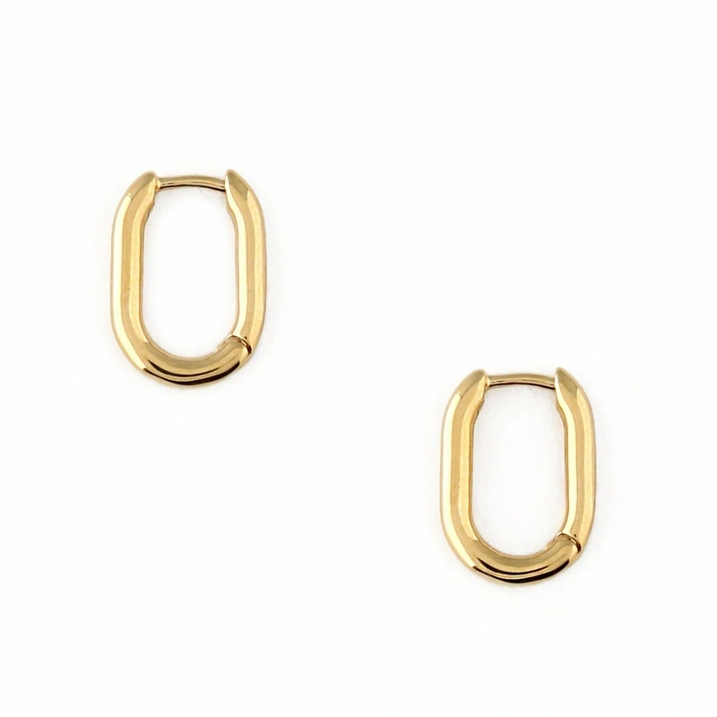 Mini Oval Hoop Earrings – Gold