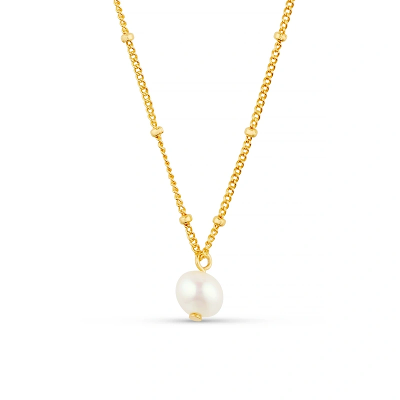 Pearl Satellite Necklace – Gold